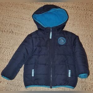Navy Blue Hooded Jacket